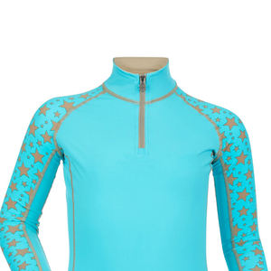 Chemise d'équitation la plus vendue pour femmes Dernière conception Couche de base équestre Fermeture à glissière légère Couleurs et logo personnalisables - Product Image 4