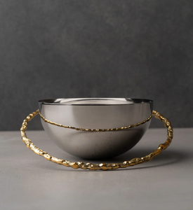 Cuenco de anillo con acabado dorado, batidor de mano de acero pulido, cuenco de latón para servir, cuenco decorativo de mesa para utensilios de cocina - Product Image 6