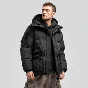 Chaqueta de Invierno Acolchada para Hombre, Estilo Urbano, 100% Poliéster y Elastano, Cuello Alto, Logotipo Frontal, Resistente al Viento, Ecológica - Product Image 3