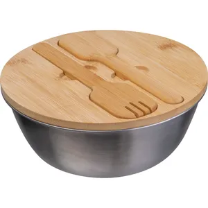 ROZALIA Personalized Bamboo <b>Salad</b> Bowl Eco-Friendly <b>Salad</b> <b>Tools</b> - Product Image 1