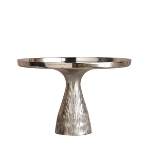 ที่ตั้งเค้กโลหะทุบสีเงินแบบพรีเมี่ยมหรูหราสำหรับบนโต๊ะโรงแรมงานแต่งงานงานปาร์ตี้เบเกอรี่คัพเค้กเสิร์ฟ - Product Image 6