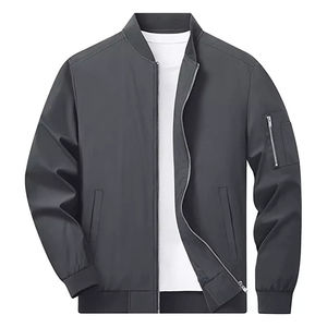 Veste coupe-vent à logo personnalisé pour hommes, chaude et décontractée, pour le sport, vêtements de rue, col à capuche, fermeture à glissière en tissu fin réversible pour l'hiver - Product Image 1