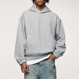 Sweat à capuche zippé surdimensionné en molleton de coton épais 330 g/m² pour homme, coupe classique, vierge, impression numérique, idéal pour l'hiver - Product Image 1