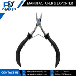 Pince à cuticules chirurgicale en acier inoxydable réutilisable, conception OEM personnalisée avec poignée en plastique/pince à cuticules dernière conception - Product Image 5