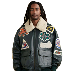 Blouson d'automne de baseball universitaire américain universitaire unisexe dernières vestes personnalisées de haute qualité à col montant broderie peignée - Product Image 1