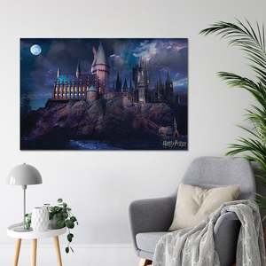 For Harry Potter Hogwarts <b>Poster</b> on Canvas Modern Design with Black <b>Frame</b> for Wall Decor - Product Image 2