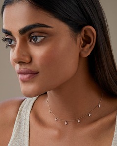 Collar con Colgante de Diamante en Forma de Pera, 0.29 Ct, Diamante Natural Color G-H, Claridad VS, Oro Sólido de 14K, Joyería Fina para Novia - Product Image 3