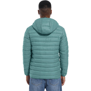 2025 <b>Men's</b> Autumn Winter Outerwear Solid Color Stand Collar Puffer <b>Jacket</b> Zipper Closure Pockets Manufactured Fabric for <b>Men</b> - Product Image 2