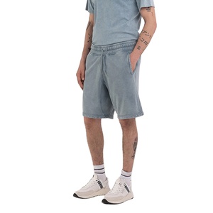 กางเกงขาสั้นซับเหงื่อของผู้ชายผ้าย้อมสีจางแบบวินเทจผ้า100% ความเป็นกรดแห้งเร็วสไตล์สตรีท - Product Image 6