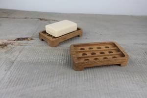 Vente en gros Porte-savon en bois écologique biodégradable Boîte à savon en bambou de forme ovale organique totale plateau - Product Image 3