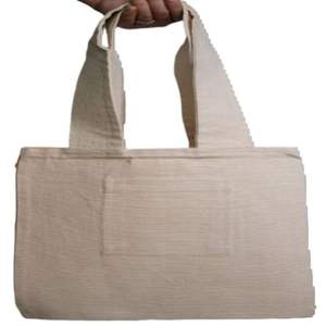 Bolsa grande de lona de algodón orgánico al por mayor, bolsa de compras reutilizable con cremallera, con logotipo personalizable impreso para uso diario en comestibles - Product Image 5