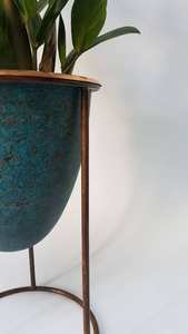 Jardinière moderne en fer métallique de haute qualité avec support noir pour la décoration intérieure de la maison et du jardin - Product Image 5