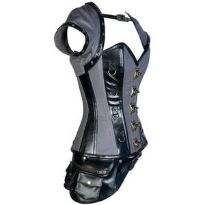 Women Genuine Leather Corset Top Crop Bustier <b>Bra</b> Corset Tops Female Trendy Wholesale Corsets Pour Body Shaping Pu Leather Top - Product Image 4