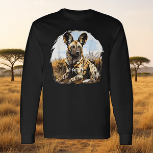 Camiseta de manga larga Wild Dog para amantes de los animales, diseño de naturaleza y vida silvestre - Product Image 3