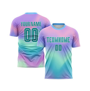 Venta al por mayor de camisetas de fútbol de poliéster 100% de secado rápido, servicio OEM sostenible, nueva llegada, último diseño elegante de camiseta de fútbol. - Product Image 3