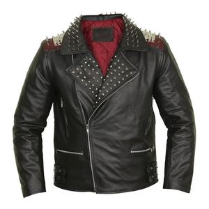 Chaqueta de Invierno para Hombre, de Cuero Suave de Primera Calidad, Elegante, de Alta Calidad, Abrigada y Cómoda, con Tachuelas - Product Image 4