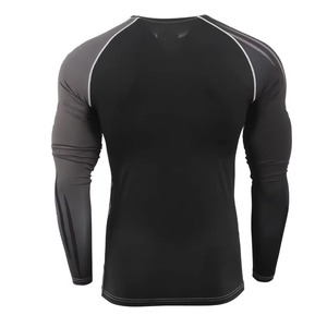 Camisetas de Compresión Deportivas Transpirables de Alta Calidad para Hombre, Manga Larga, Poliéster/Spandex, Servicio OEM Personalizable - Product Image 3