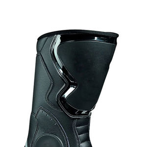 Cool Black Men's Knee High Riding Moto Zapatos de cuero Impermeable Transpirable Botas de cuero genuino - Product Image 6