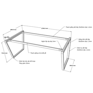 Trapez Concept 180x90cm Steel Minimalist <b>Office</b> Furniture Assembly Required HCTC009 Conference <b>Table</b> Legs for Hotels <b>Offices</b> - Product Image 3