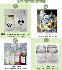 Pot en verre pour aliments, <span class=keywords><strong>confiture</strong></span>, cornichons, avec étiquette personnalisée, 100 ml, 150 ml, 195 ml, 240 ml, 350 ml, 450 ml, 500 ml, 720 ml, verre normal - Product Image 3