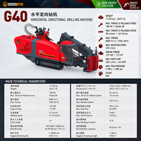 Высокоэффективная установка горизонтально-направленного бурения Goodeng G40 (безтраншейная), дизельная, 129 кВт, 180 кН