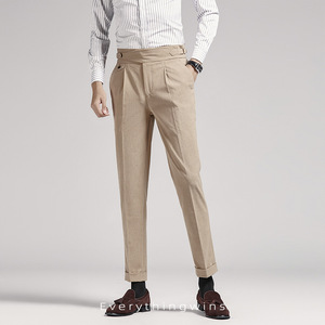 Pantalon de tailleur personnalisé <span class=keywords><strong>Napoles</strong></span> pour hommes Version italienne Pantalon de smoking taille haute Pantalon Pour Hommes Pantalon formel pour hommes - Product Image 6