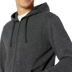 Haute Qualité Surdimensionné Basics Coton Mélangé Hommes Personnalisé Bouffée Imprimé À Capuche Zip À Capuche Avec Double Fermeture Éclair Heavyweight Fleece - Product Image 2