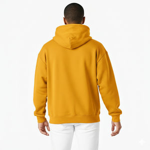 Hoodie unisexe surdimensionné à col montant épais, personnalisable avec logo, style streetwear pour homme - Product Image 6