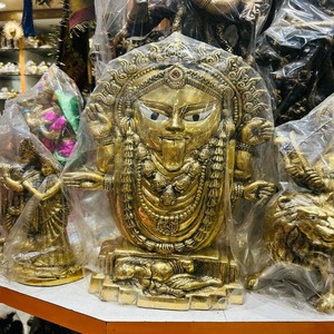 Deusa indiana Kali Estátua Latão Acabado Ídolo Religioso para Casa Decoração Metal Preço de Atacado Fábrica - Product Image 2