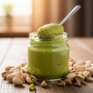 Beurre de pistache frais biologique pur de qualité supérieure, fabriqué avec des noix grillées 100% naturelles, pâte à tartiner aux noix propre et délicieuse pour la consommation alimentaire - Product Image 5