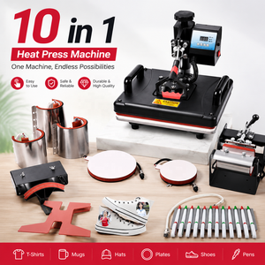 Presse à chaud multifonction 10 en 1 pour t-shirts, casquettes, chaussures, stylos, coques de téléphone - Product Image 2