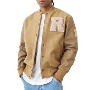 Veste d'hiver extérieure patchwork personnalisée grande taille vêtements cardigan veste universitaire de baseball pour femmes - Product Image 1