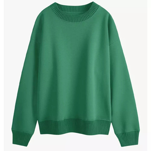 Sweat-shirts décontractés pour femmes de haute qualité pour l'hiver, col rond, séchage rapide, couleur personnalisée sur le devant, respirant, polyester/coton écologique - Product Image 1