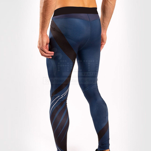 Hot Sale <b>Compression</b> Leggings <b>for</b> <b>Men's</b> Polyester Spandex MMA Workout Sublimated Running <b>Tights</b> MMA Leggings - Product Image 3