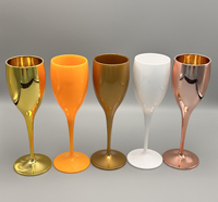 Gobelet à champagne en plastique coloré et personnalisable pour mariage, fête, bar, restauration, vente en gros de coupes à champagne