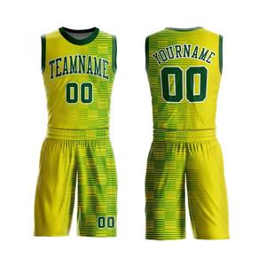 Ensemble de maillot de basket-ball respirant à séchage rapide, couleur personnalisée, prix de gros, 100% polyester, nouveau design imprimé, vêtements de sport unisexe - Product Image 1