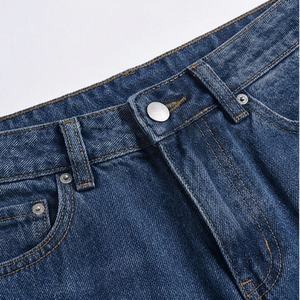 กางเกงยีนส์เดนิมทรงตรงเอวกลางสำหรับผู้หญิง คุณภาพสูง สไตล์วินเทจ ระบายอากาศได้ดี ล้างสีทราย ลดราคา ขายส่ง พรีเมียม แฟชั่นทันสมัย - Product Image 4