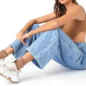 Jeans de Mujer de Alta Gama, Corte Acampanado, Lavado Oscuro, Transpirables, Lavables, Pierna Recta, Pantalones Anchos, Diseño Lindo y Sexy con Tela Vaquera 2026 - Product Image 3