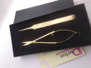 Pince à cils professionnelle Dorlon DB-ELT-4607, design personnalisé, manche en acier inoxydable, haute qualité, pointe droite - Product Image 3