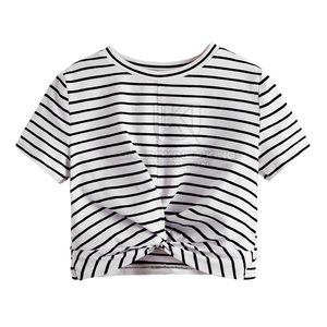 เสื้อครอปสตรีผ้าฝ้าย100% ระบายอากาศได้ดี, เสื้อครอปโอเวอร์ไซส์น้ำหนักเบา - Product Image 1