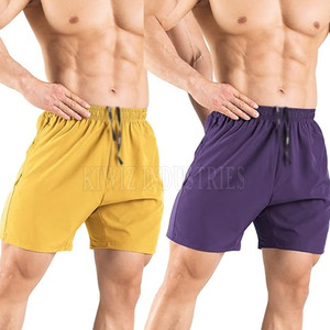 New Arrival Private Label Men's <b>Elastic</b> Waist Solid Shorts for Adult OEM Service Wholesale Custom Design - Product Image 2