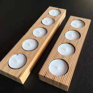 Vela Zen, candelabros de madera hechos en India para decoración de mesa de Hotel en casa para ocasiones navideñas, otros tarros de velas - Product Image 1