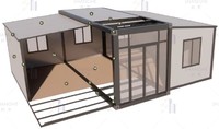 20 conteneurs mobiles modernes pliables de 40 pieds en panneaux sandwich d'acier, résistants aux ouragans, insonorisés, isolés et écologiques pour bureau