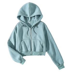 เสื้อครอปไซส์ใหญ่พิเศษสำหรับผู้หญิงเสื้อมีฮู้ดแฟชั่นผ้าฝ้าย100% สั้นโอเวอร์ไซส์สำหรับผู้หญิง - Product Image 6