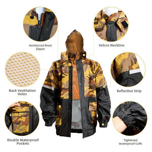 Combinaison de pluie camouflage de chasse imperméable coupe-vent et respirant pour une protection ultime - Product Image 3