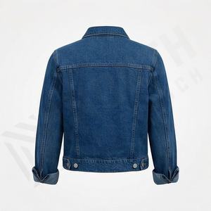 Veste en jean décontractée personnalisée pour hommes, grandes tailles, 100% coton, option logo sur le devant, respirante, veste d'hiver - Product Image 2