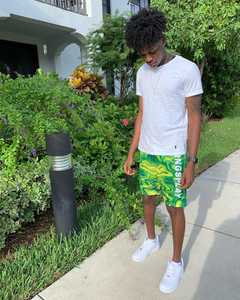 Wholesale Fashion <b>Men</b> Summer Set T-<b>shirt</b> Matching Shorts Gym Tracksuits Short Set Breathable Three Tone High Quality Summer Set - Product Image 1