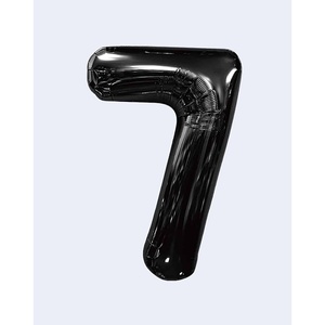 Globos de Fiesta con Número, Color Negro N7, 100 cm, Bolsa de 12 Unidades - Product Image 1