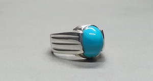 handmade neshapuri <b>turquoise</b> <b>ring</b> sterling silver feroza <b>ring</b> silver <b>ring</b> gemstone silver <b>ring</b> - Product Image 2