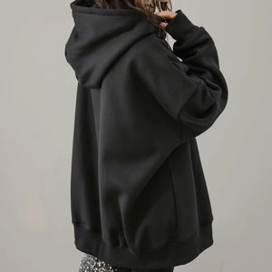 Sudadera con Capucha Extra Grande de Moda Casual de Alta Calidad para Mujer, Sudadera con Capucha Relajada con Logotipo Personalizado Estampado para Mujer - Product Image 3
